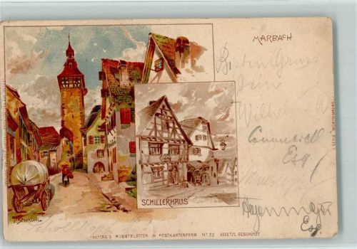 Marbach Freytags Kunstblätter Nr. 22 AK Litho