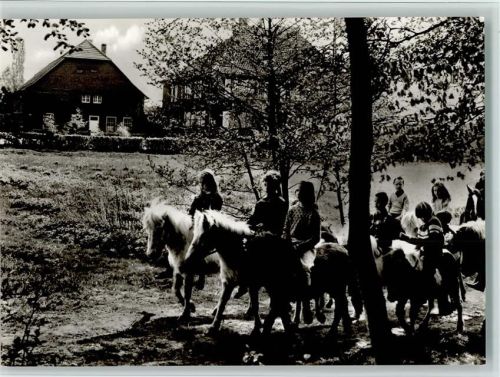 Everswinkel 1970 Pony Hof Georgenbruch - Kinder reiten auf einem Pony AK
