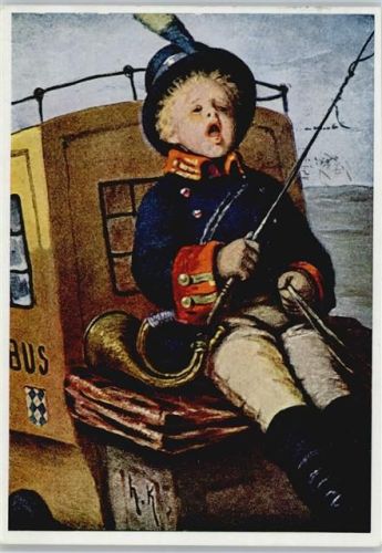 Künstler Kaulbach - Der kleine Postillion - 1962 AK