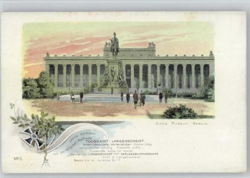 Serien Nr. 6 Toussaint - Langenscheidt - Eisernes Kreuz - Berlin ca 1900 AK