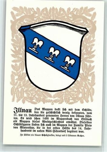Illnau Zürcher Gemeindewappen Nr. 17, sehr gute Erhaltung AK
