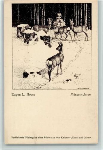 sign L. Hoess - Aus dem Kalender "Kunst und Leben" , Verlag Heyder , gute Erhaltung