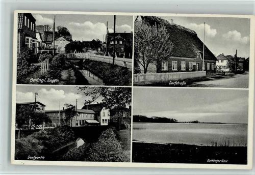 Gelting 1960 Dorfstraße, Dorfpartie, gute Erhaltung AK