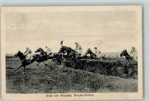 Seidnitz 1916 Rennplatz - Hindernisrennen , Eckknick