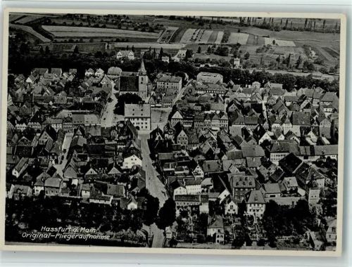 Haßfurt 1935 Luftbild , gute Erhaltung AK