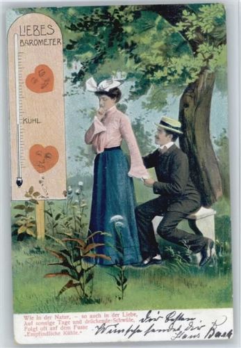Serie 224 - Liebes Barometer "Kühl" Gedicht - Parkbank
