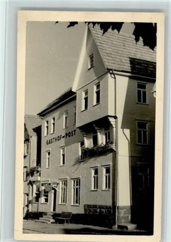 Pforzheim 1950 Gasthof Post, gute Erhaltung AK
