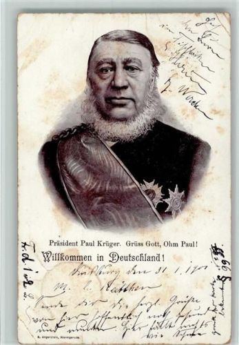 1901 Präsident Paul Krüger , Eckknick, Stockflecken