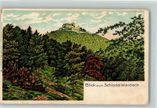 Waldeck 1898 Schloß Waldeck - Litho