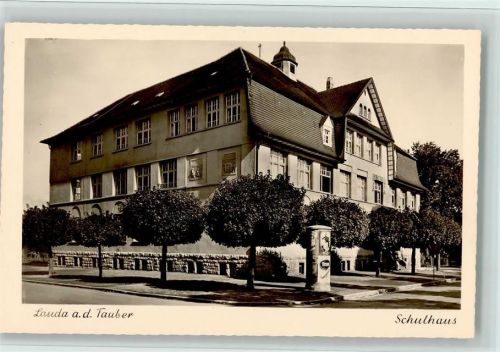 Lauda Schule, sehr gute Erhaltung AK