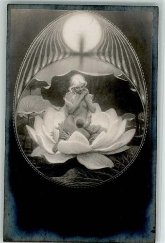 Nr. 71 Jugendstil - Weihnacht - Seerose, Mutter und Baby