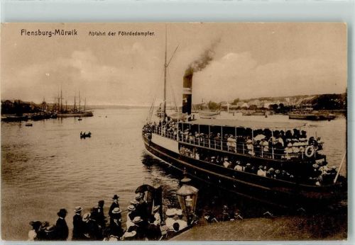 Flensburg Abfahrt der Föhrdedampfer
