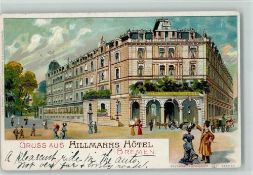 Bremen Gruss aus - Hillmanns Hotel, gute Erhaltung AK
