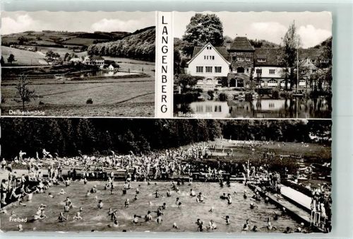 42549 W5620 Langenberg , Rheinl - Deilbachmühle Bleibergquelle Freibad