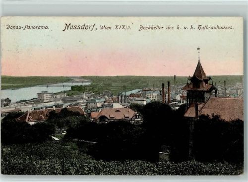 Wien 1909 Nussdorf - Panorama - Bockkeller