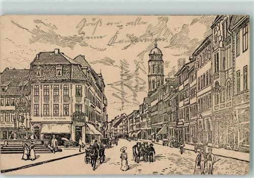 Göttingen Weenderstraße Künstlerkarte FEldpoststempel WK I