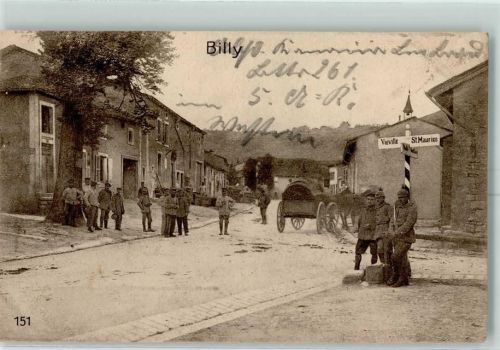 Billy 1916 Deutsches Militär WK I AK Feldpost Fuss-Art. Batt. Nr. 261