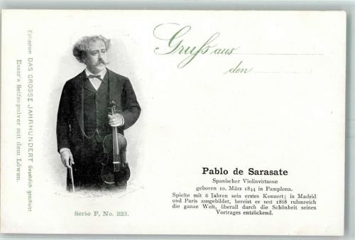 1900 Werbung Esser Seifenpulver Das Grosse Jahrhundert Serie F Nr. 223 - Pablo de Sarasate Spanischer Violinvirtuose