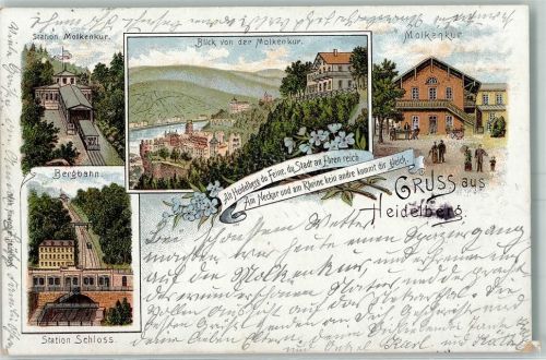 Heidelberg 1900 Station MolkenkurBergbahn