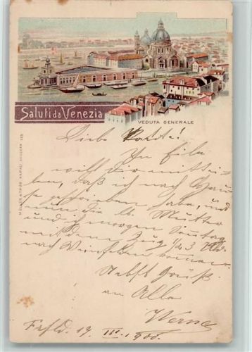 30100 Venezia 1900 Lithographie Veduta Generale