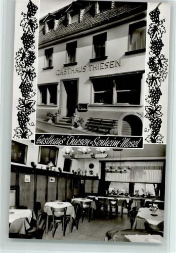Senheim Gasthaus Thiesen mit Innenansicht, sehr gute Erhaltung AK