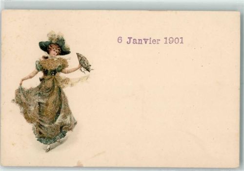 AK mit Glasperlenauflage 1901