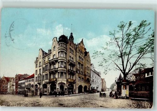 Pforzheim 1910 Leopoldsplatz Litfaßsäule