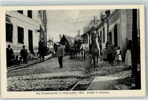 Domnau 1914 Der Russeneinfall in Ostpreußen Reiter Soldaten