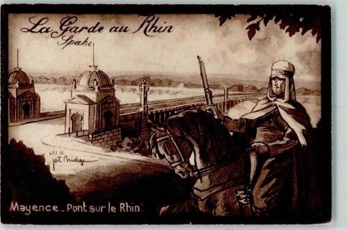 Mainz La Garde au Rhin Pont sur le Rhin sign