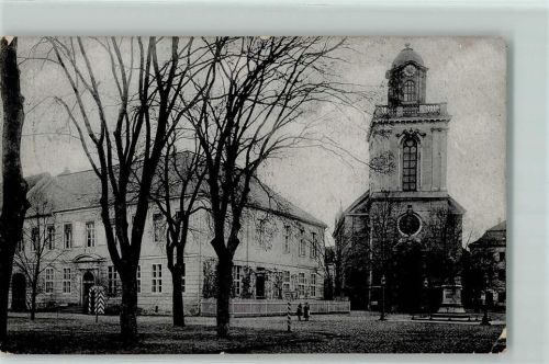 Küstrin Kostrzyn nad Odra 1916 - Kommandantur und Marienkirche