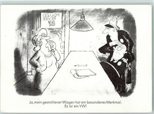Humor aus der Serie Spaß am VW - Polizei