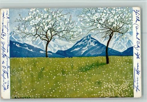 Serie XXIV - Eug. Hoess - Frühling in den Alpen AK