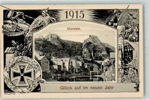Idar-Oberstein 1915 Passepartout Eisernes Kreuz Ritter
