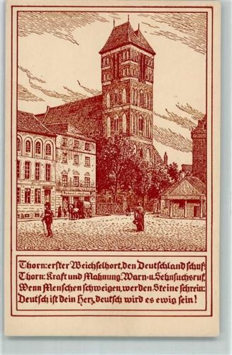 Thorn Jacobikirche Deutscher Ostbund Berlin W9 Vom Ostseestrand zum Schlesierland sign W. Lenz Nr 7
