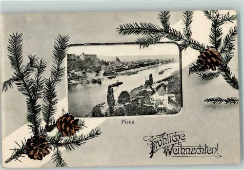 01796 O8300 Pirna - Tannenzweige Passepartout