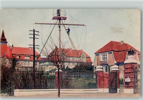 Eckernförde 1918 Alters- und Invalidenheim - Signalmast AK