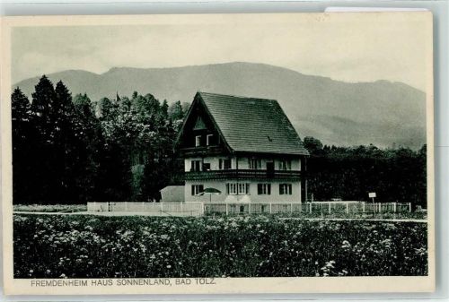Bad Tölz Pension Haus Sonnenland Emailleschild