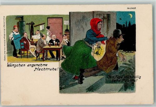 Nr. 6468 - signiert Kleinhempel - Ehe Trinker - Humor , sehr gute Erhaltung AK Bürger Bruno 1899 Lithographie / Künstlerkarte