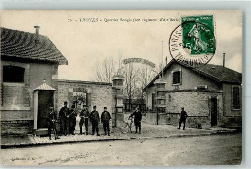 Troyes 1913 Quartier Songis 60. regiment d'Artillerie Soldaten Uniform