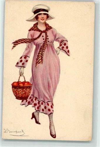 Frau mit Äpfel im Korb Verlag Serie 971-4