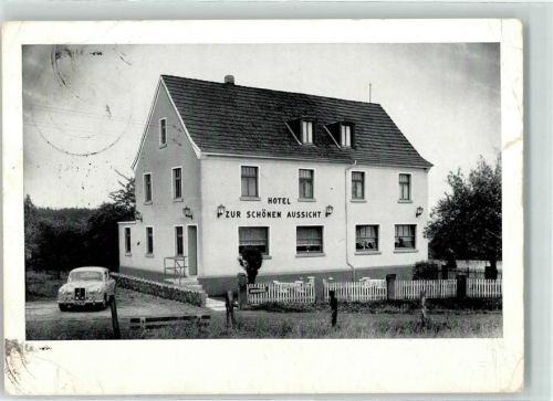 Rott Hotel zur schönen Aussicht Mercedes Benz Emailleschild