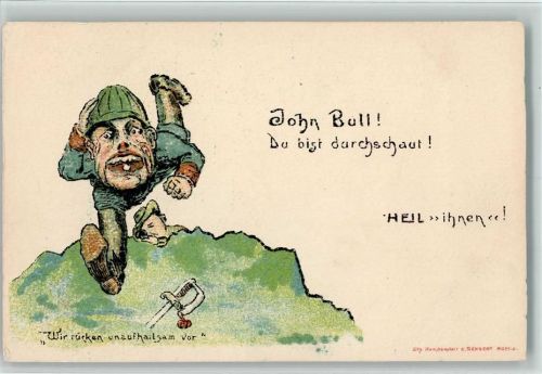 1900 John Bull Du bist durchschaut , gute Erhaltung AK