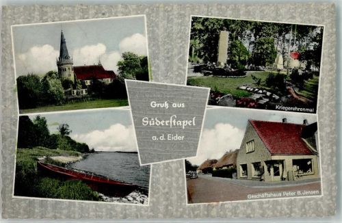 Süderstapel Kriegerehrenmal Geschäftshaus Peter B. Jensen