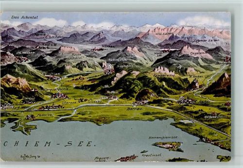 Marquartstein Das Achental - sign Eug. Felle 1926