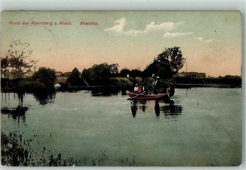 Rheinberg 1913 Rheintor Ruderboot