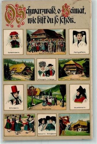 1910 Prägedruck Trachten Taufe Reigen Hochzeit