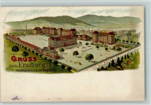 Freiburg 1912 Gruss aus - Litho,