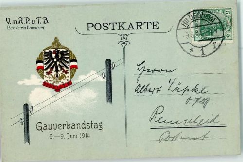 30159 W3000 Hannover - Telefon Wappen Gau Verbandstag Haus der Väter