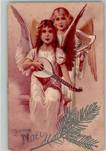 1907 Joyeux Noel Laute spielen AK