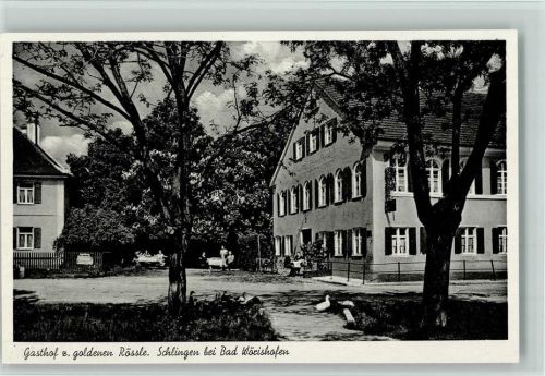 Schlingen 1955 Gasthof z. goldenen Rössle , gute Erhaltung AK
